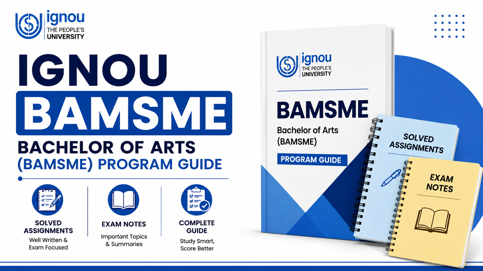 IGNOU Bachelor of Arts BAMSME Program Guide, Solved Assignments, and Exam Notes