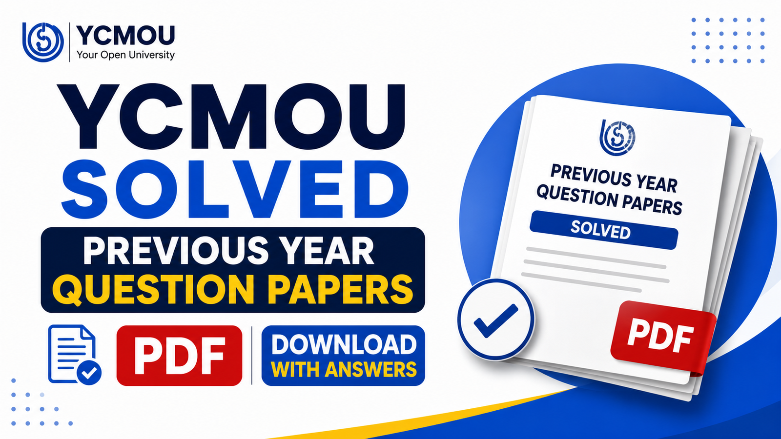 YCMOU Solved Previous Year Question Papers PDF – Download with Answers