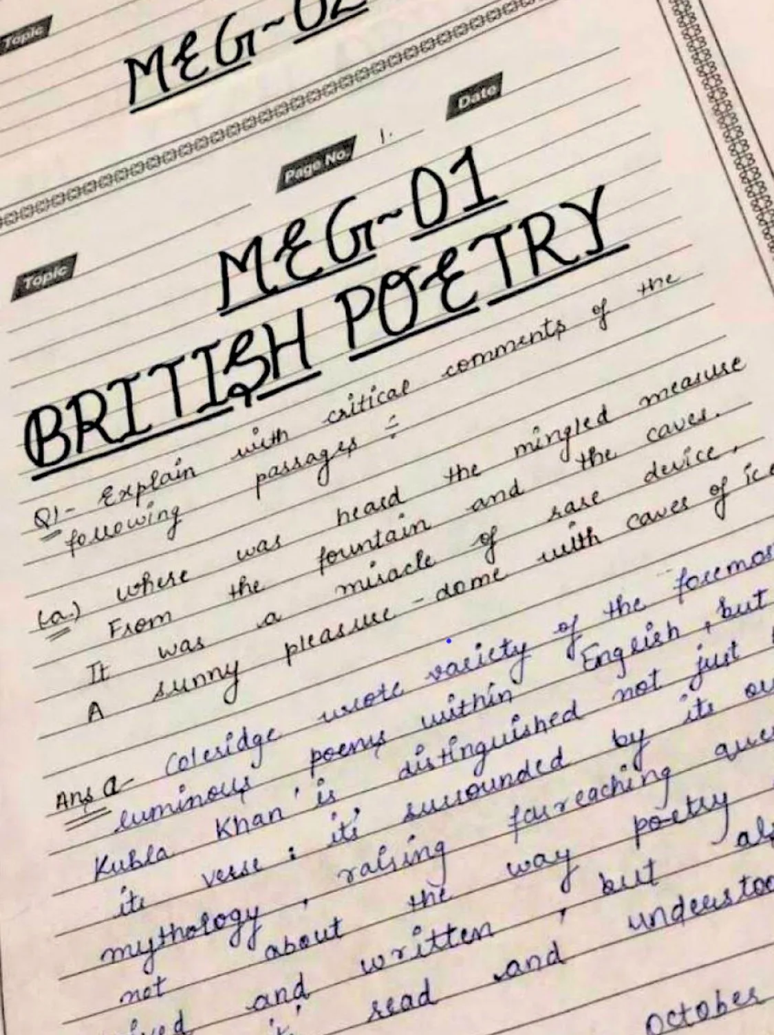 1 1 IGNOU Handwritten Assignment (English Medium)