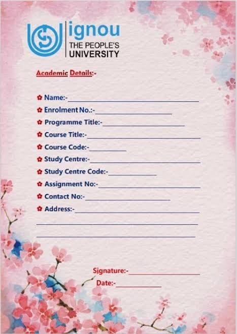 IGNOU Assignment Front Page: Essential Guidelines and Download Options for Students