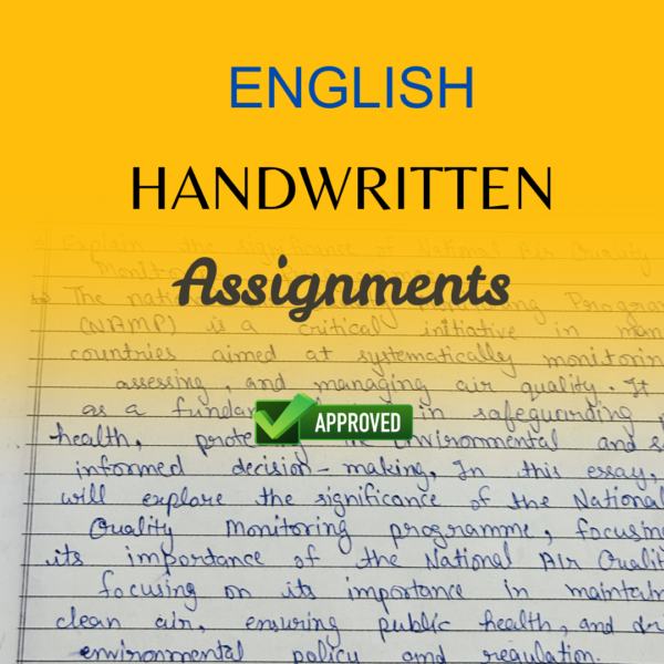 IGNOU Handwritten Assignment (English Medium)