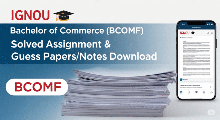 IGNOU Bachelor of Commerce (BCOMF) Solved Assignment & Guess Papers/Notes Download
