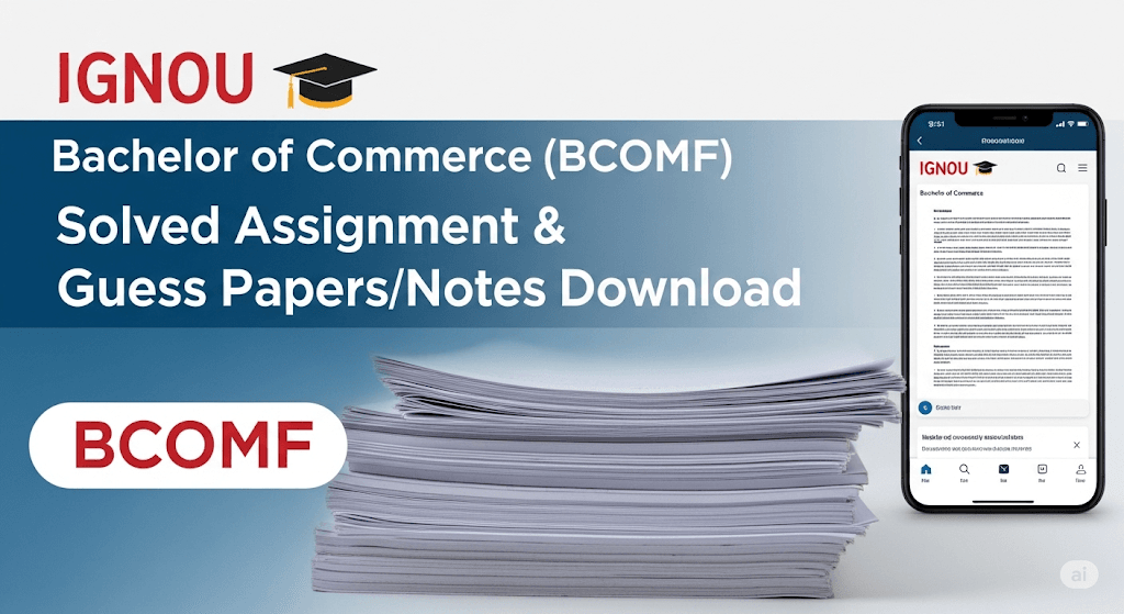 IGNOU Bachelor of Commerce (BCOMF) Solved Assignment & Guess Papers/Notes Download