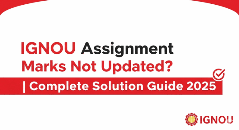 ignou assignment marks not updated